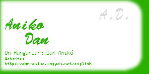 aniko dan business card